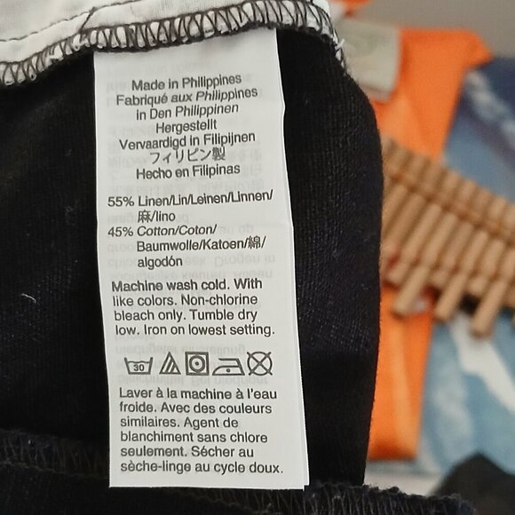 J Crew ** Black Linen/Cotton Scalloped Hem Shorts Super Cute! Sz 6 - Picture 5 of 6